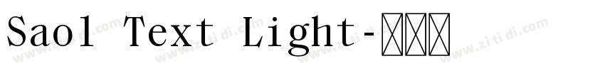 Saol Text Light字体转换